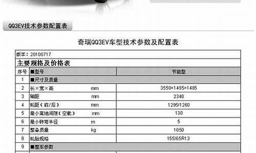 奇瑞电动汽车报价表及图片_奇瑞电动汽车报价表