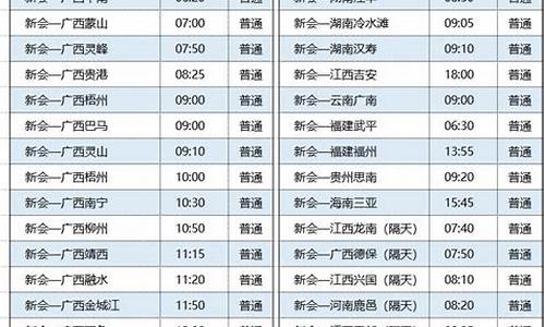 台州汽车站时刻表